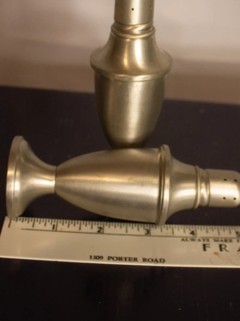 WEB Pewter Salt & Pepper Shakers (Weighted)